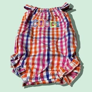 New With Partial Tag Baby Coogi Colorful Plaid Tank Body Suit Size 3/6 Months